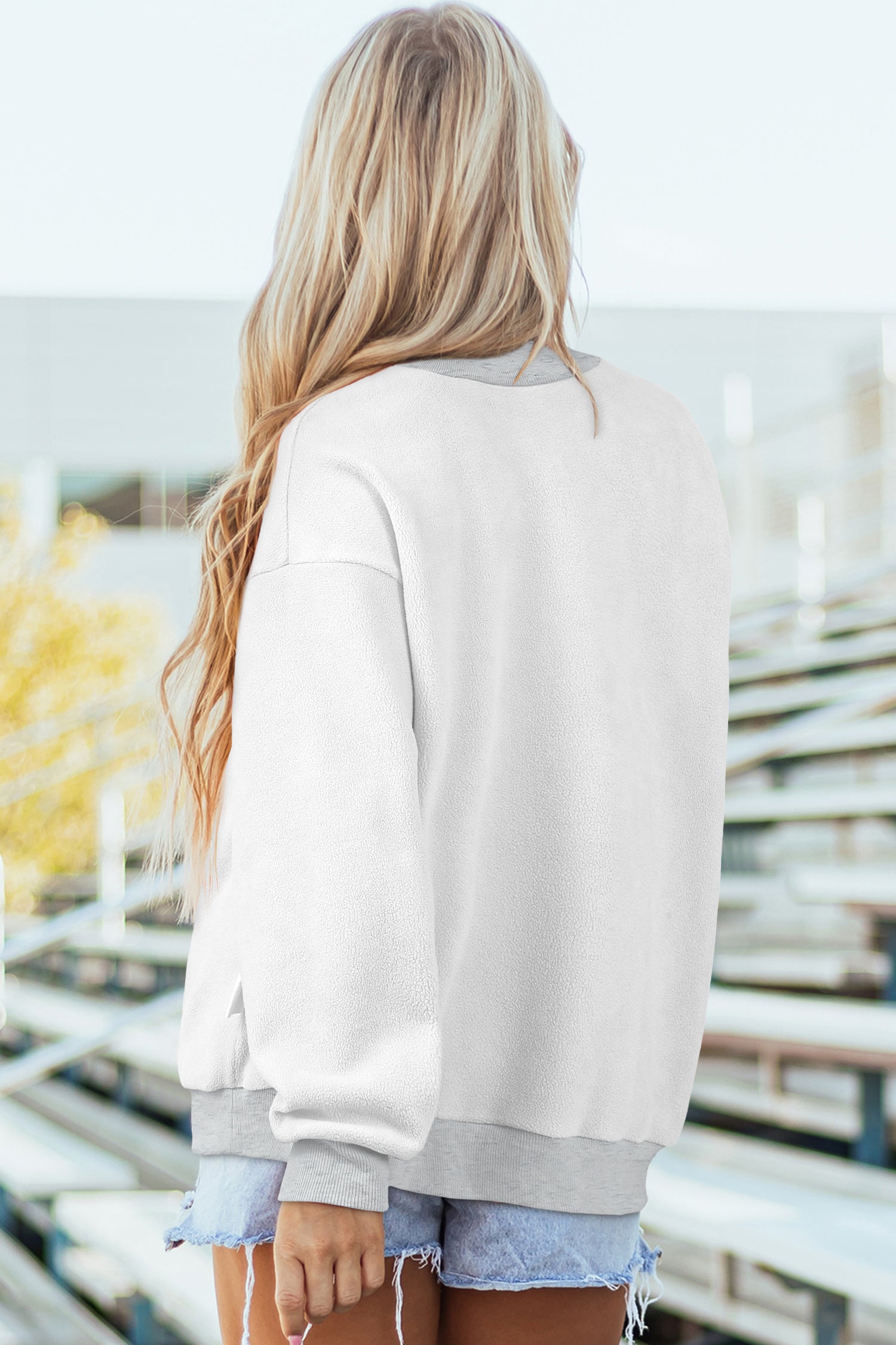 Light Grey AL/ BAMA Double Side Printed Reversible Sweatshirt