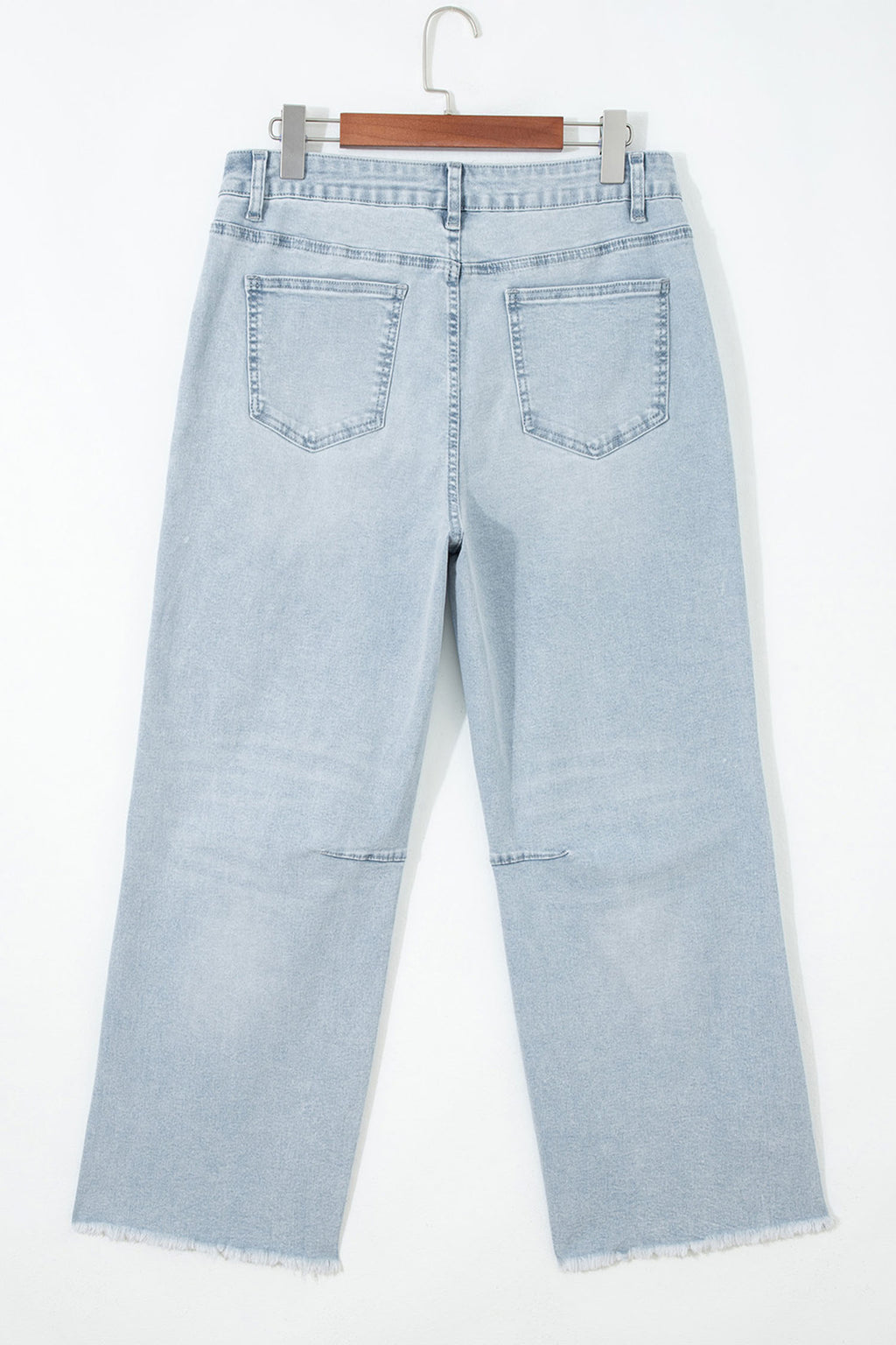 Beau Blue Sequin Detail Patched Rugby Pattern Jeans