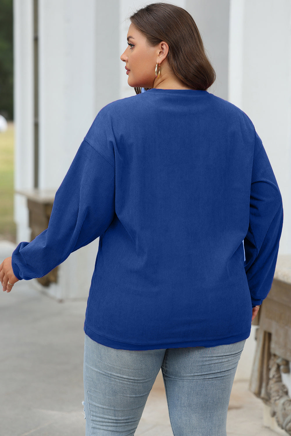 Chestnut Corduroy Oversized Sweatshirt