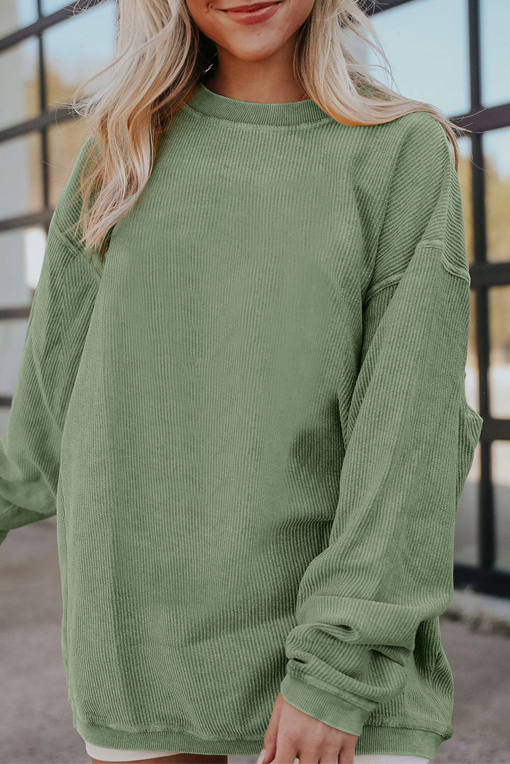 Chestnut Corduroy Oversized Sweatshirt