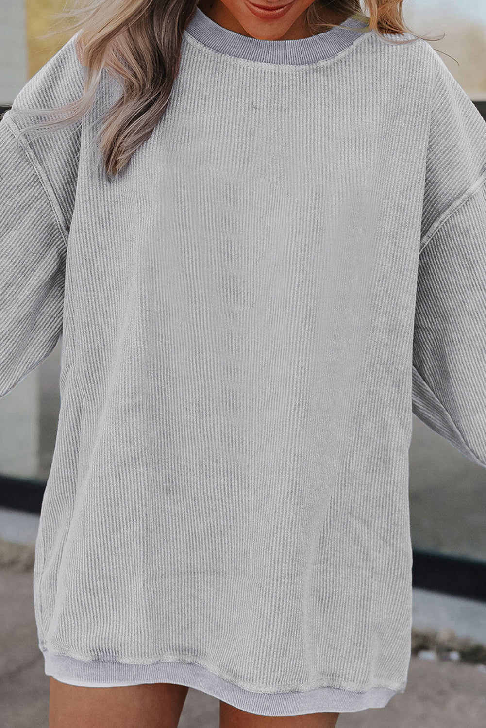 Chestnut Corduroy Oversized Sweatshirt
