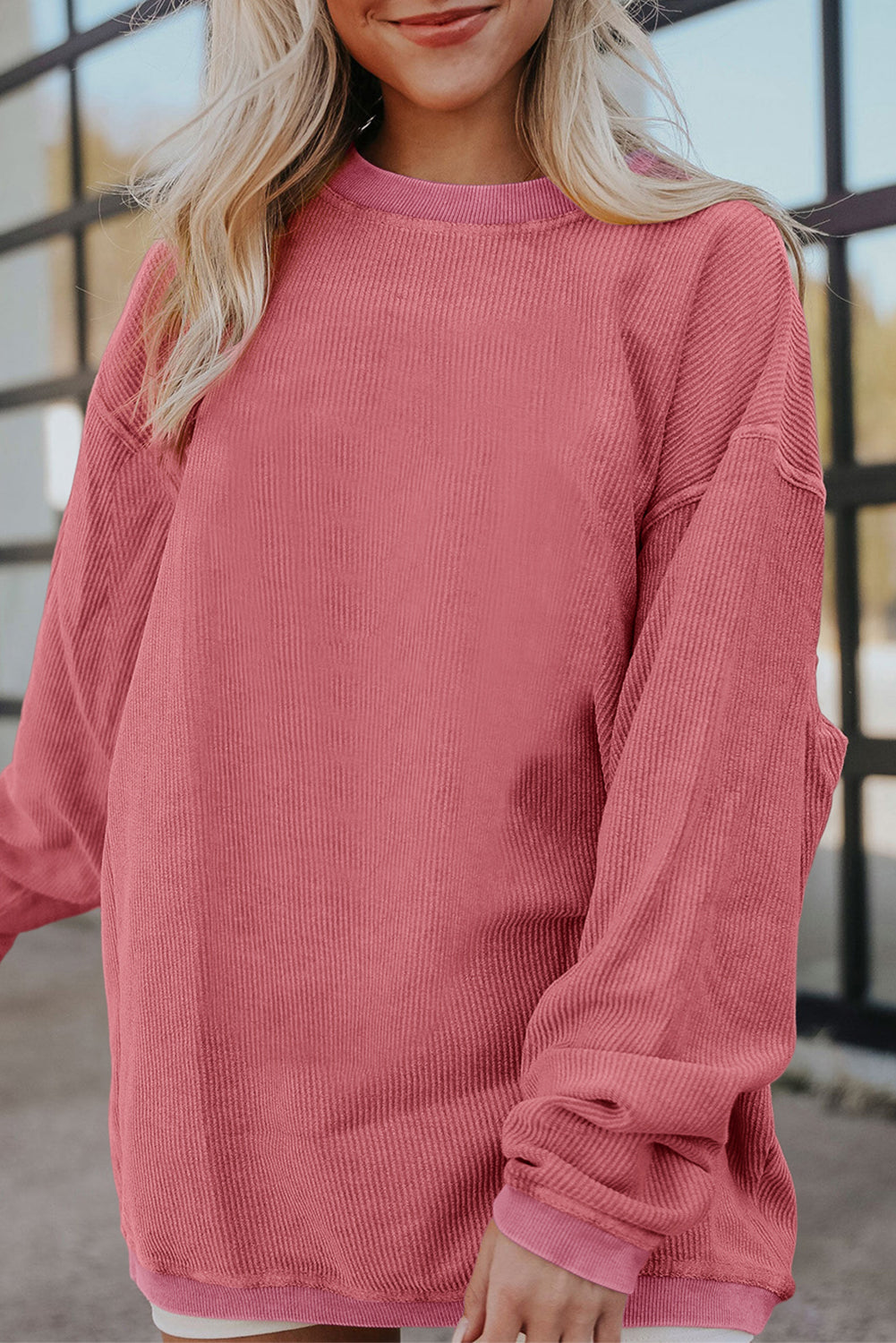 Chestnut Corduroy Oversized Sweatshirt