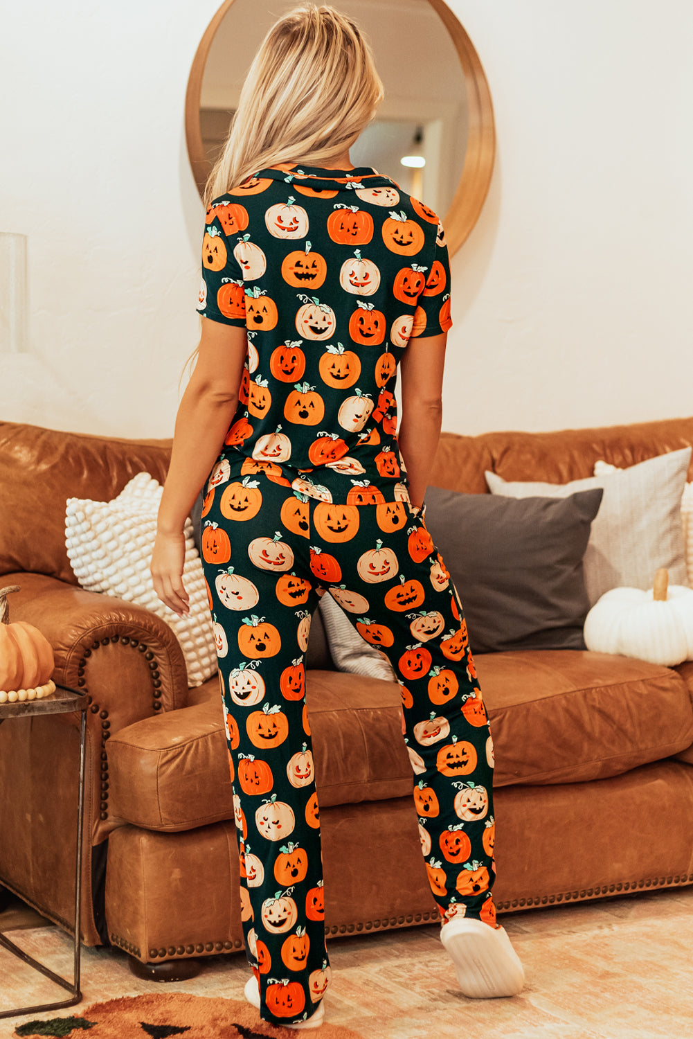 Cute Halloween Pattern Pajama Set