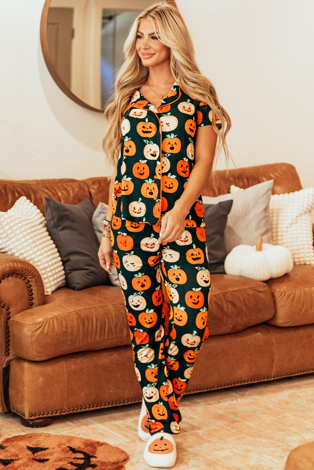 Cute Halloween Pattern Pajama Set