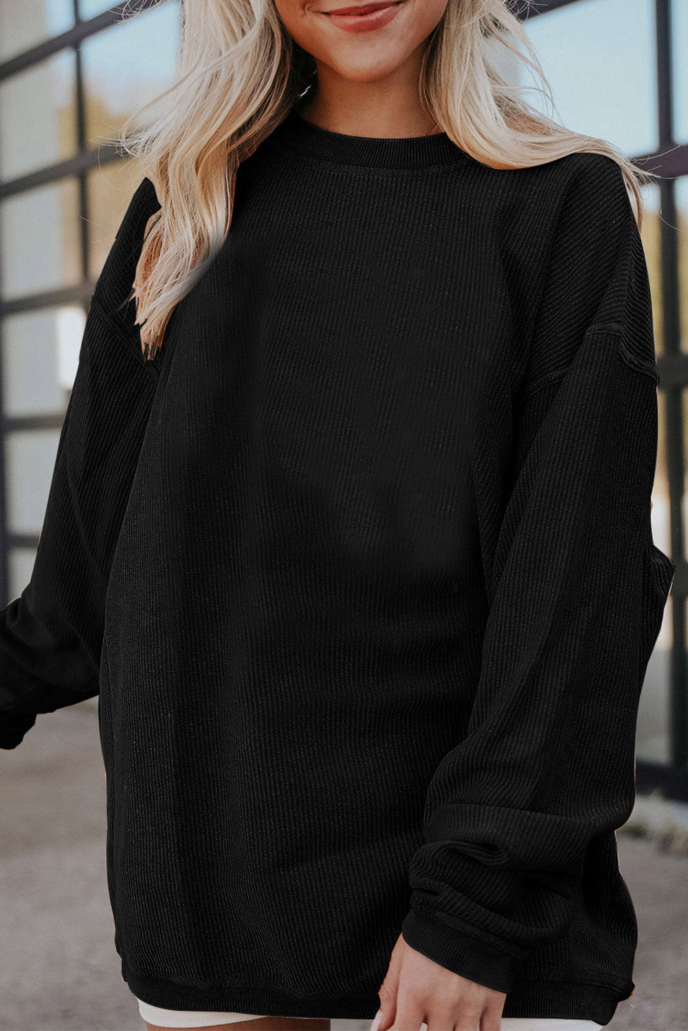 Chestnut Corduroy Oversized Sweatshirt