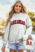 Light Grey ARKANSAS/AR Double Side Print Sweatshirt
