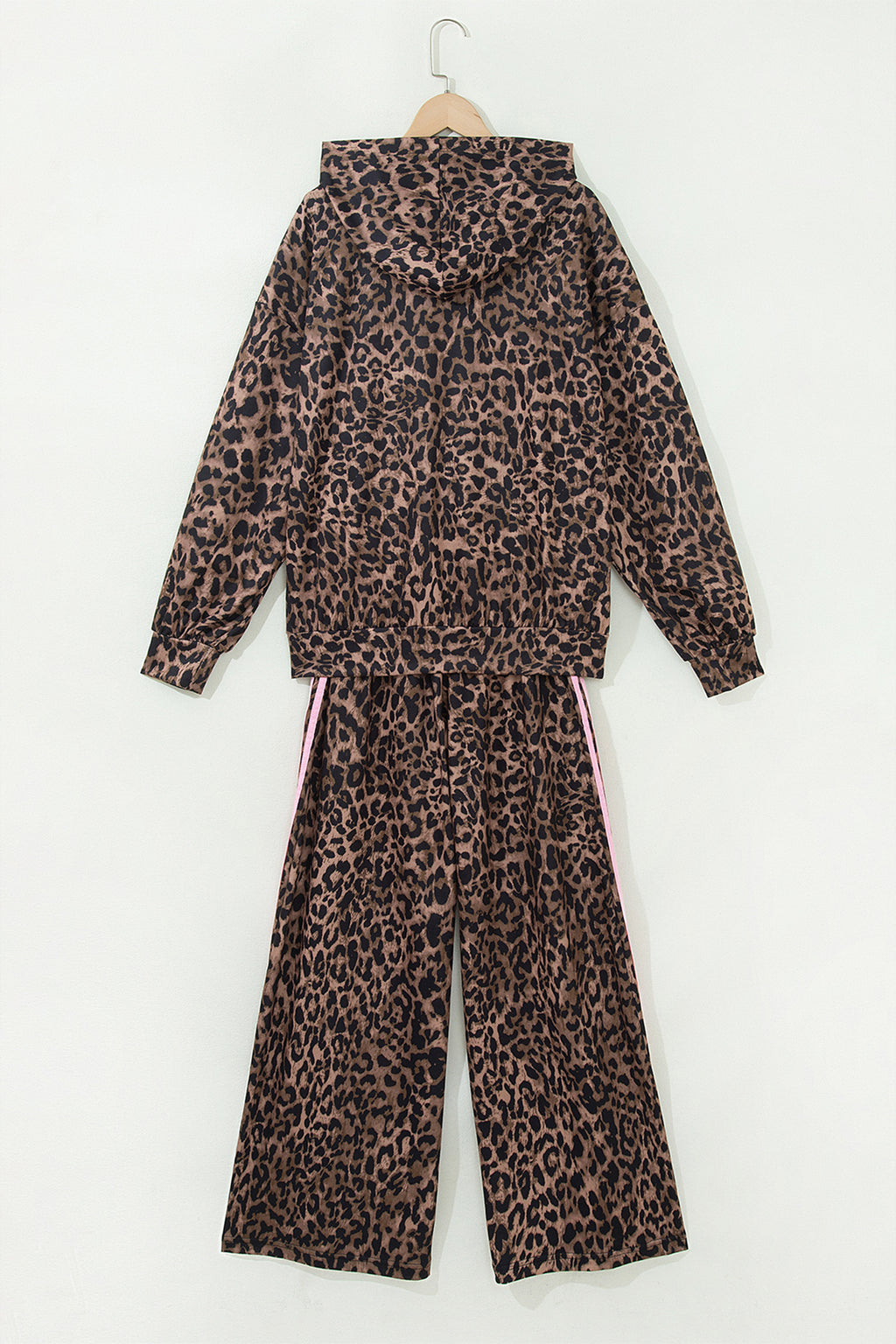 Brown Leopard Print Pant Set
