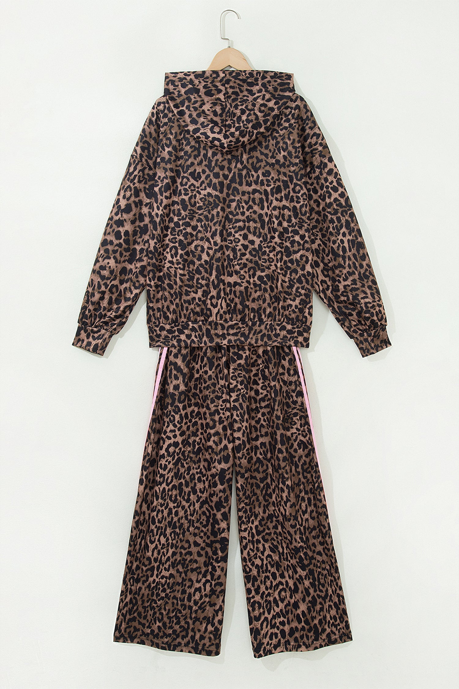 Brown Leopard Print Pant Set