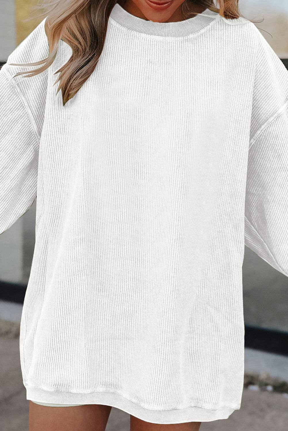 Chestnut Corduroy Oversized Sweatshirt