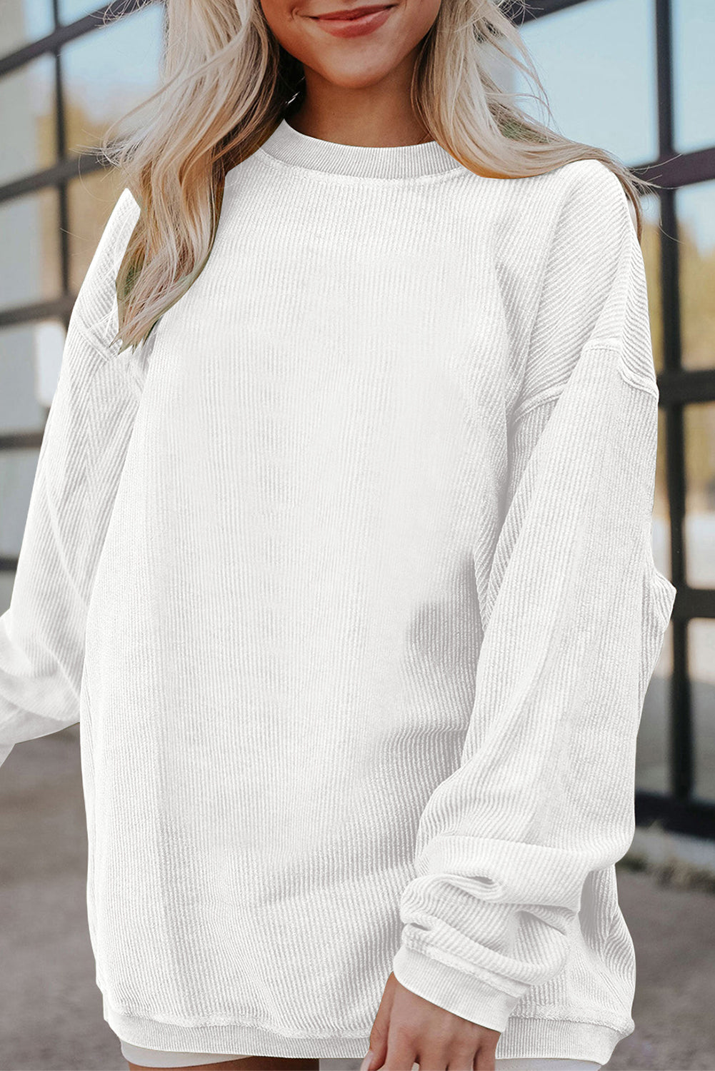 Chestnut Corduroy Oversized Sweatshirt