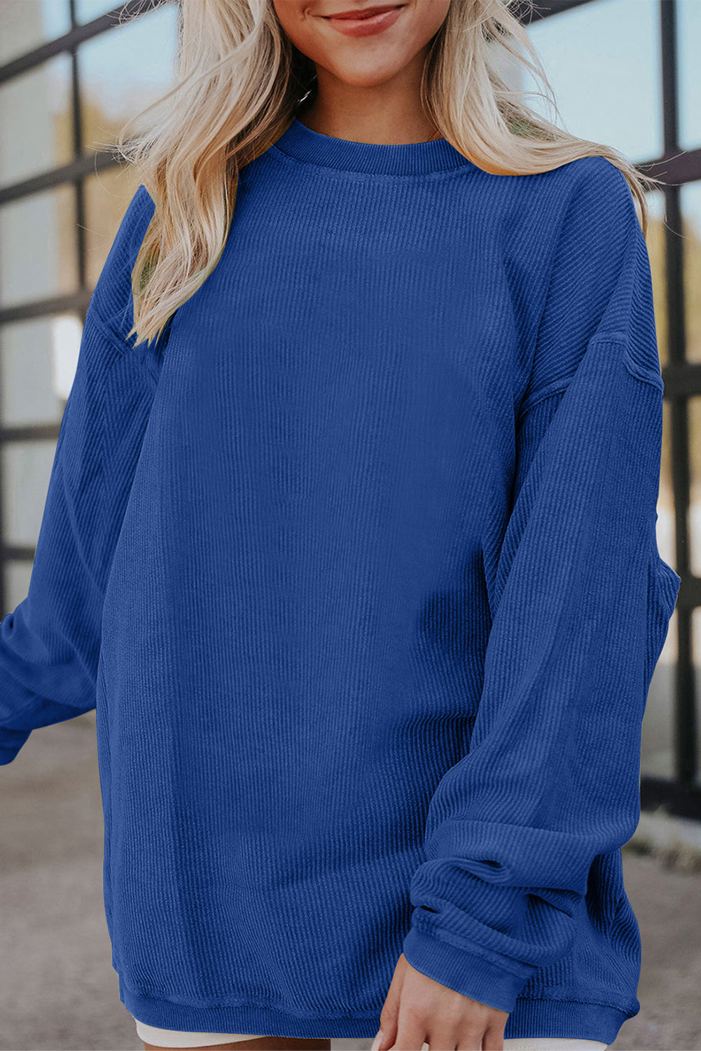 Chestnut Corduroy Oversized Sweatshirt